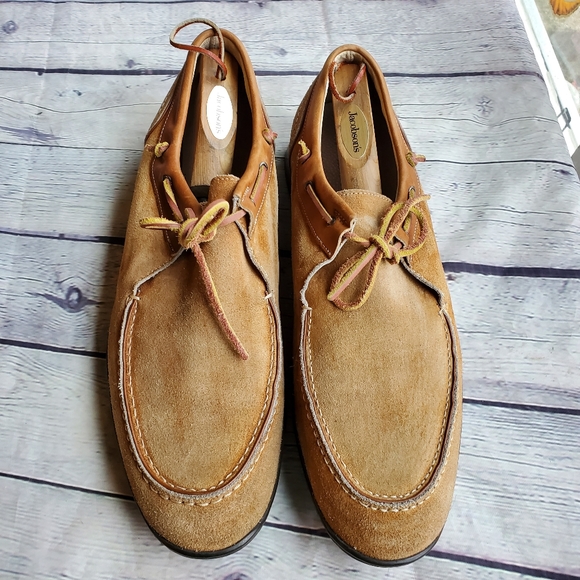 BACCO BUCCI MEN\'S LOAFERS SLIP-ON SHOES TAN TIE-UP SIZE 13 NEW Bacco Bucci Mens US 13 Tan Brown Leather Laceless  main image 3